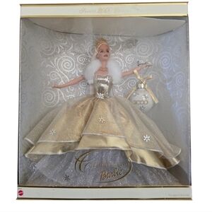 2000 Holiday Celebration Barbie Special Limited Edition Hallmark 28269 Gold